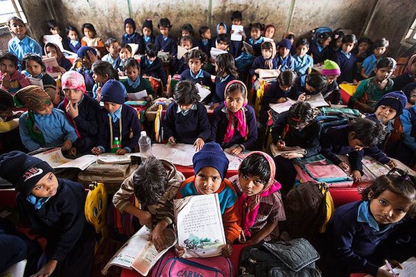 Overcrowded classroom